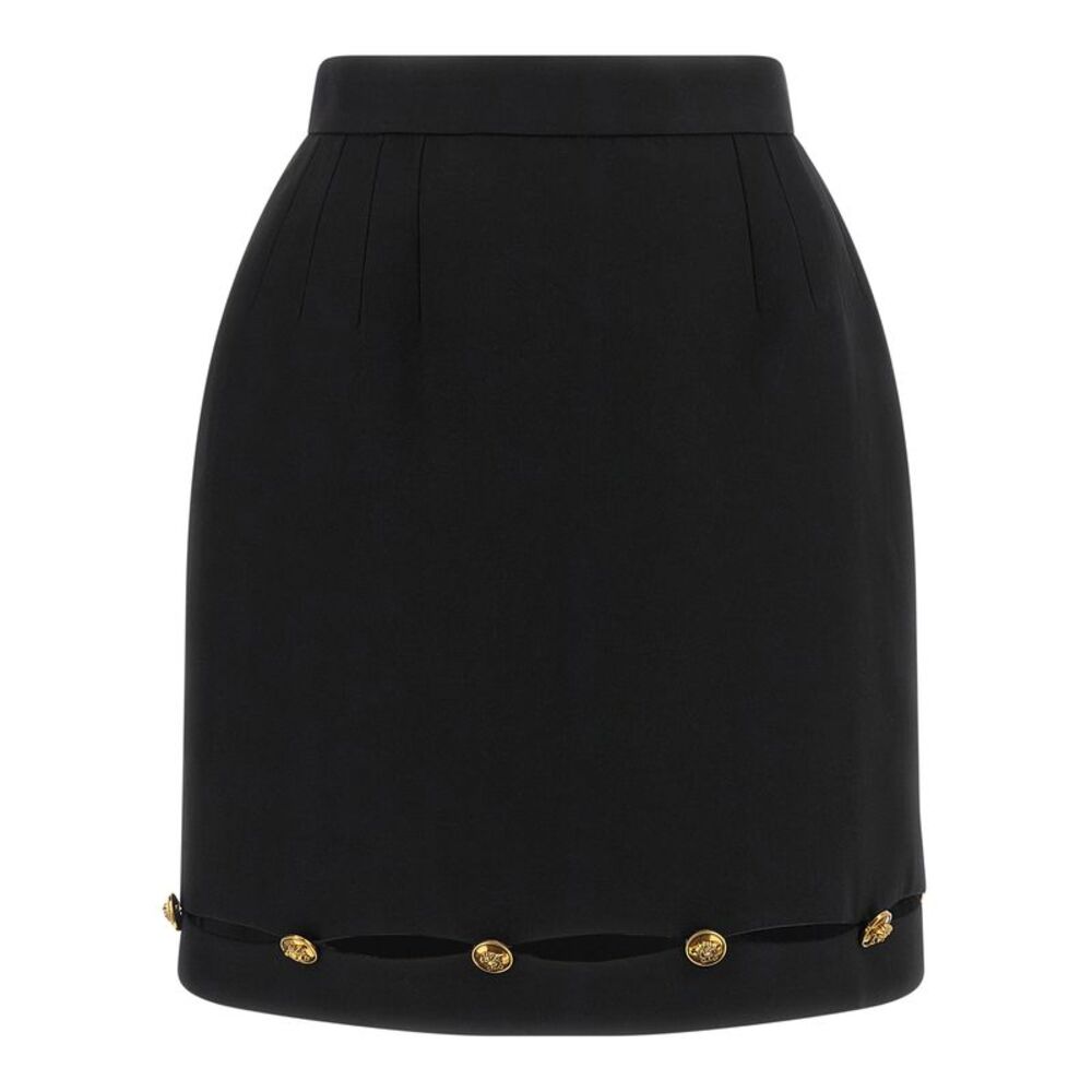 Versace Women Grain De Poudre Wool Skirt